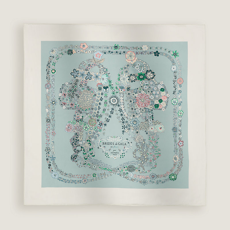 【大人気！】HERMES carre 90 application coton brides de Carré 90 Brides de Gala en Fleurs | Hermès France